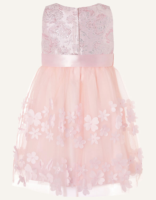 Baby Ivy Jacquard Petal Dress , Pink (PINK), large