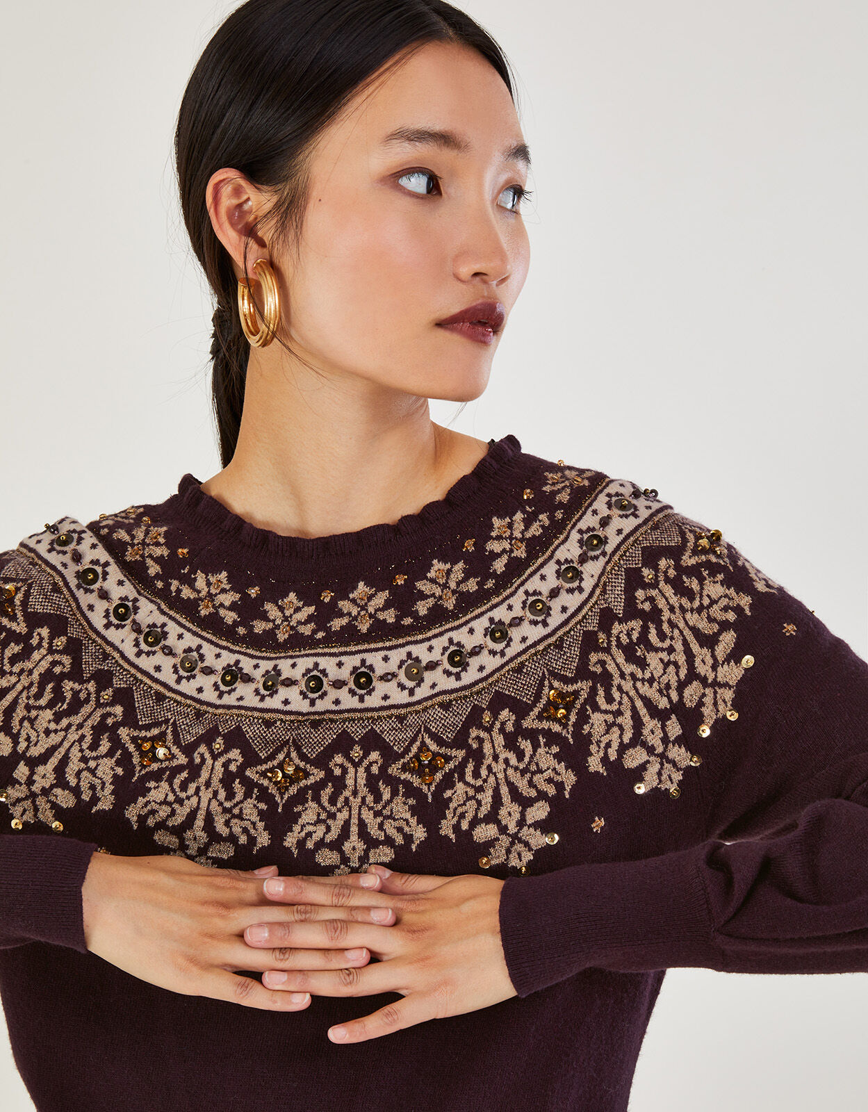 Cotton best sale fairisle jumper