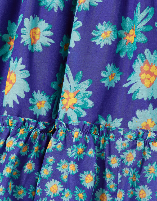 Daisy Print Midi Dress, Blue (BLUE), large
