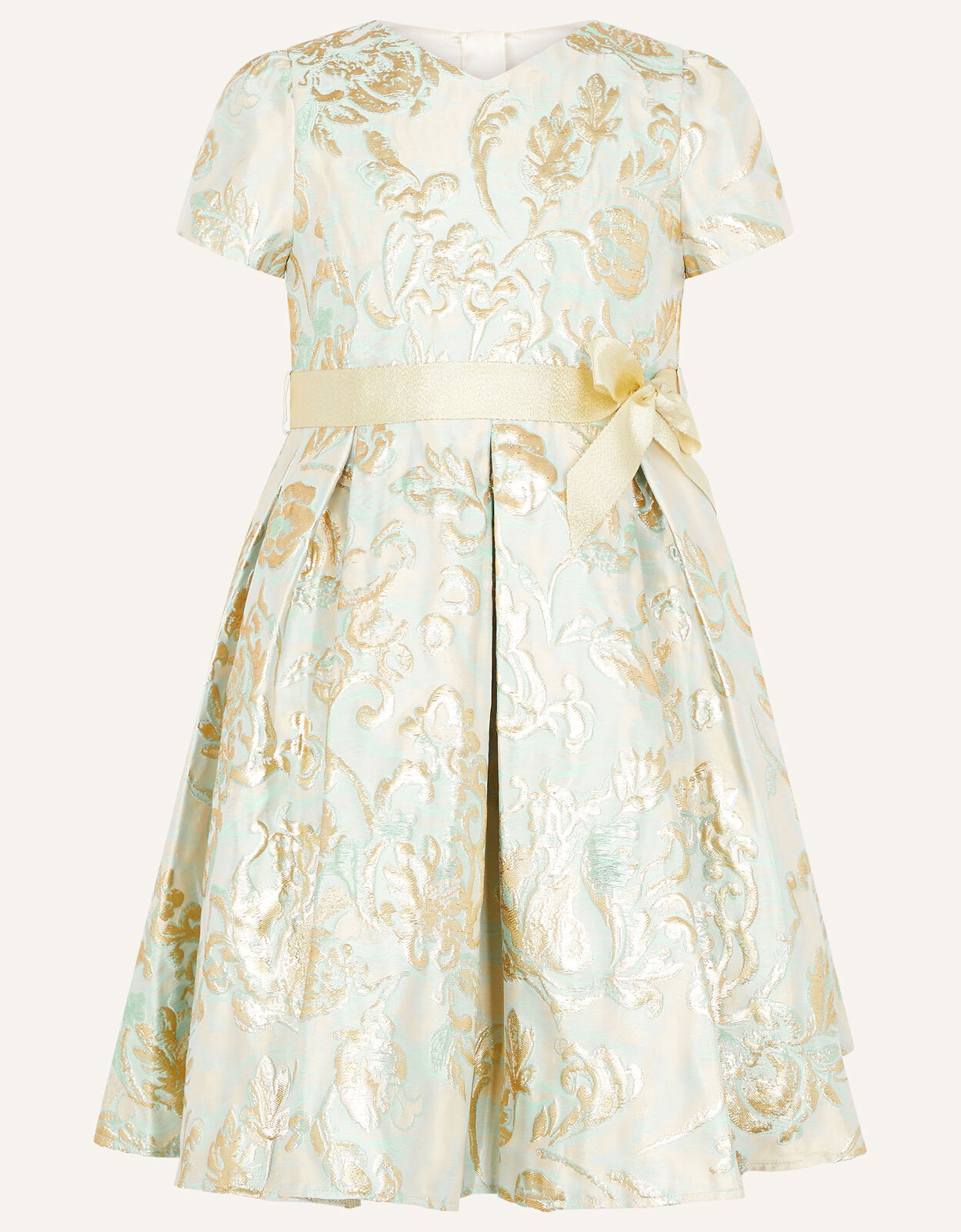Gold jacquard dress sales