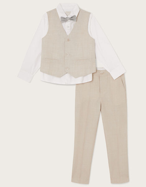 Four-Piece Suit with Bow Tie, Natural (STONE), large