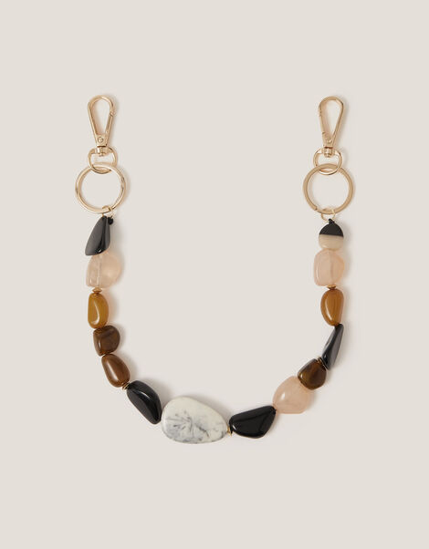 Long Mix Stone Bag Charm, , large