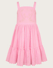 Cutwork Broderie Dress, Pink (PINK), large