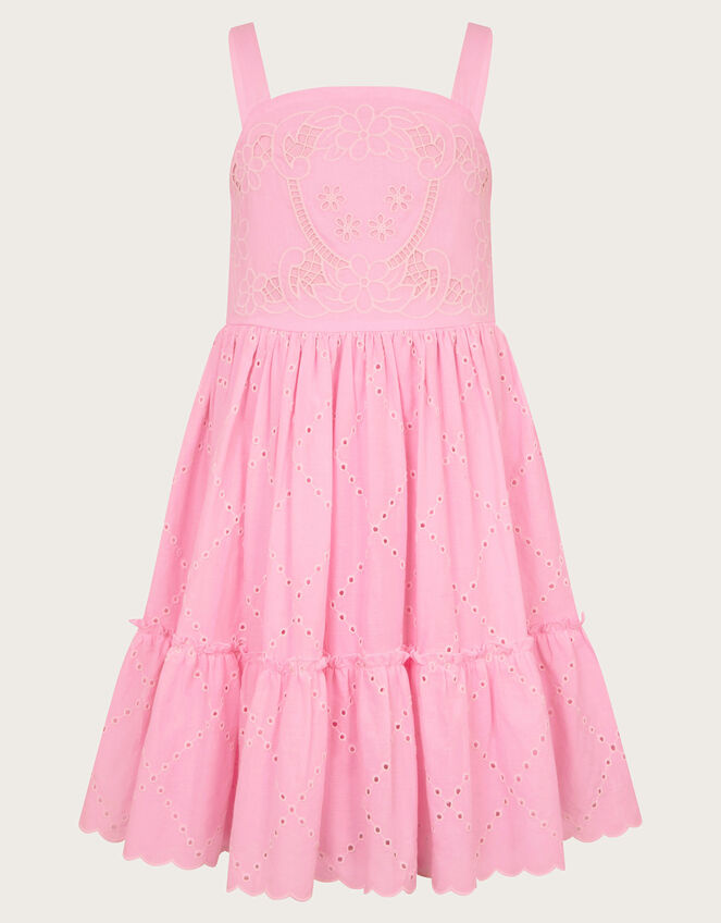 Cutwork Broderie Dress, Pink (PINK), large