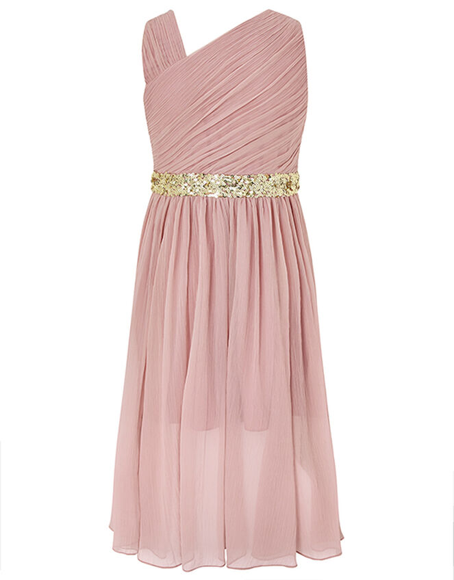 Abigail One Shoulder Prom Dress, Pink (DUSKY PINK), large