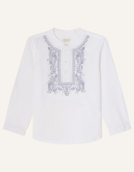 Kurta Embroidered Shirt Ivory, Ivory (IVORY), large