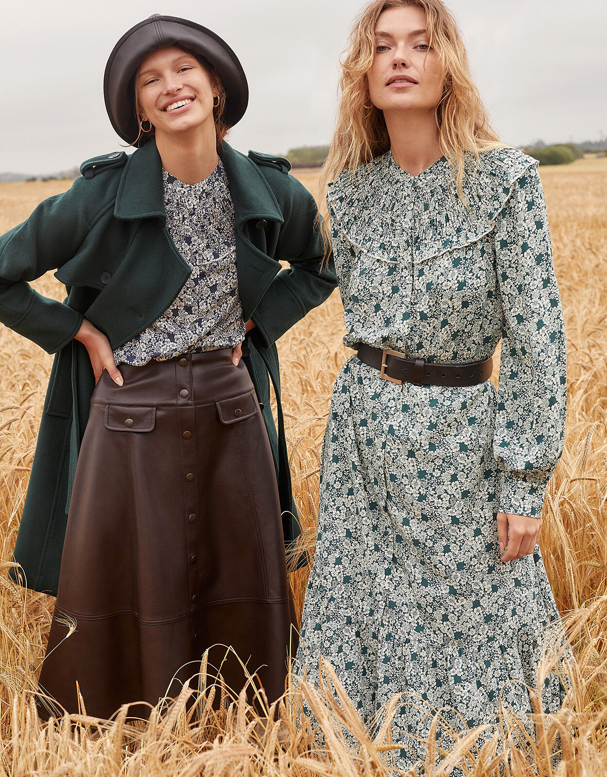 Monsoon leather sales midi skirt