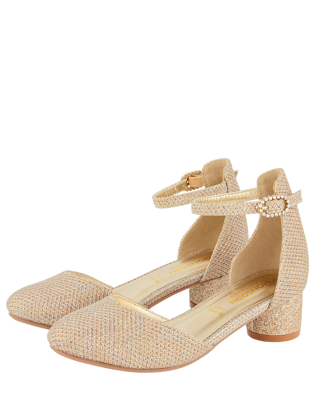 Monsoon girls gold shoes