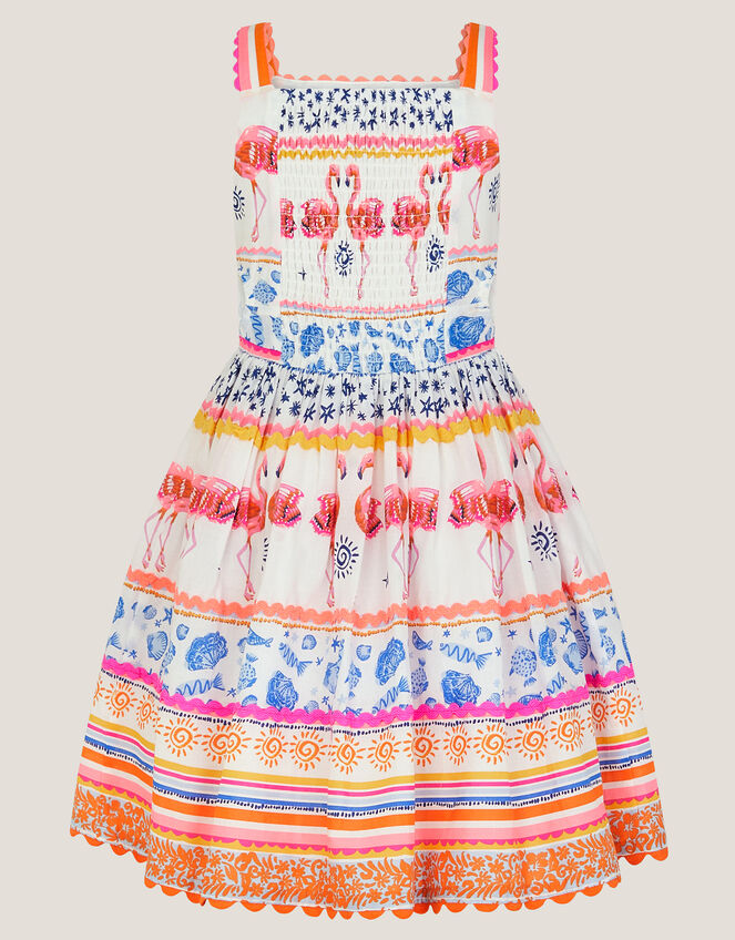 Sequin Embellished Flamingo Dress, Multi (MULTI), large