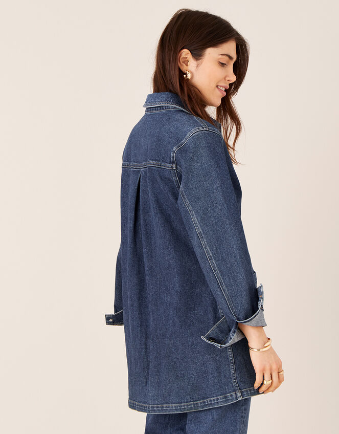Longline Denim Jacket Blue Casualwear Monsoon Global.
