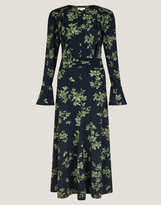Joules Long Sleeve Jersey Midi Dress, Blue (NAVY), large