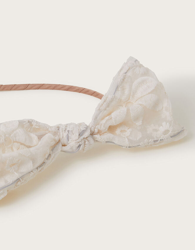 Flower Bow Headband, , large