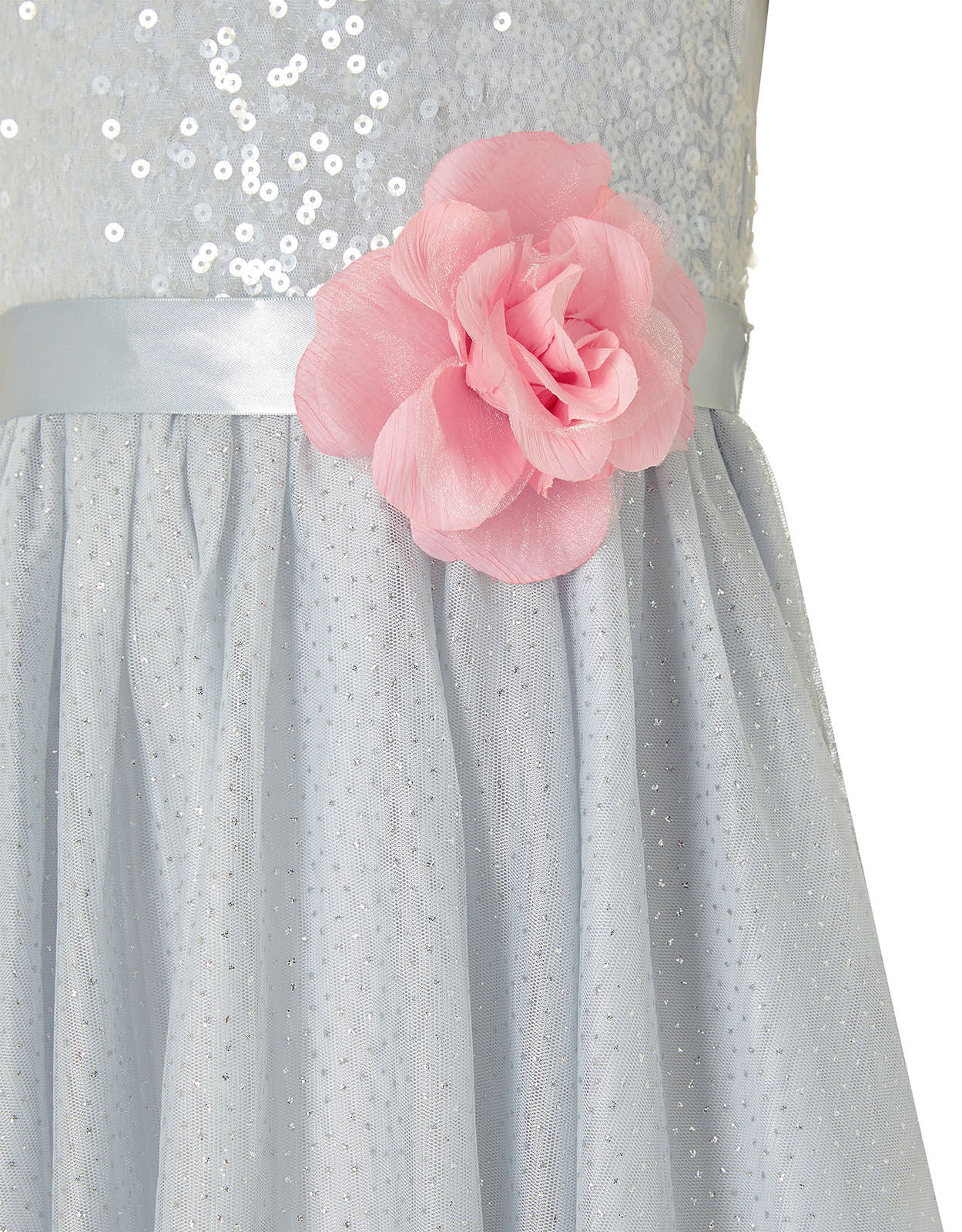 Truth Sequin Flutter Sleeve Dress Blue Girls Dresses Monsoon Global