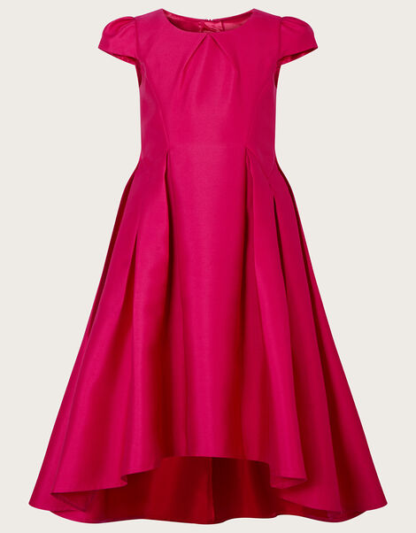 Katharine Duchess Twill High-Low Dress Red, Red (RED), large