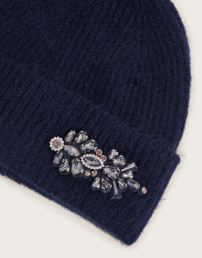 Embellished Beanie Hat, , large