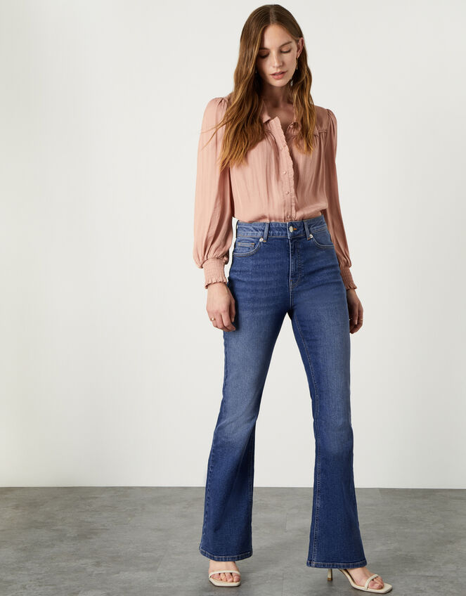 Denim Flare Jeans, Blue (DENIM BLUE), large