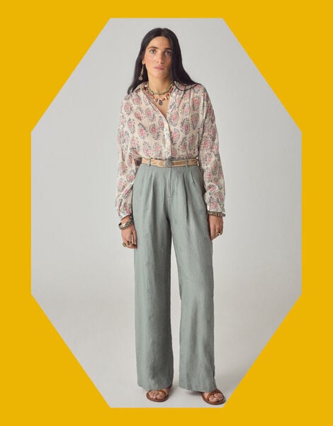 Maison Hotel Asha Embroidered Top, Pink (PINK), large