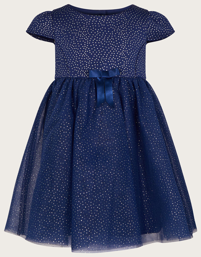 Baby Freya Glitter Dress, Blue (NAVY), large
