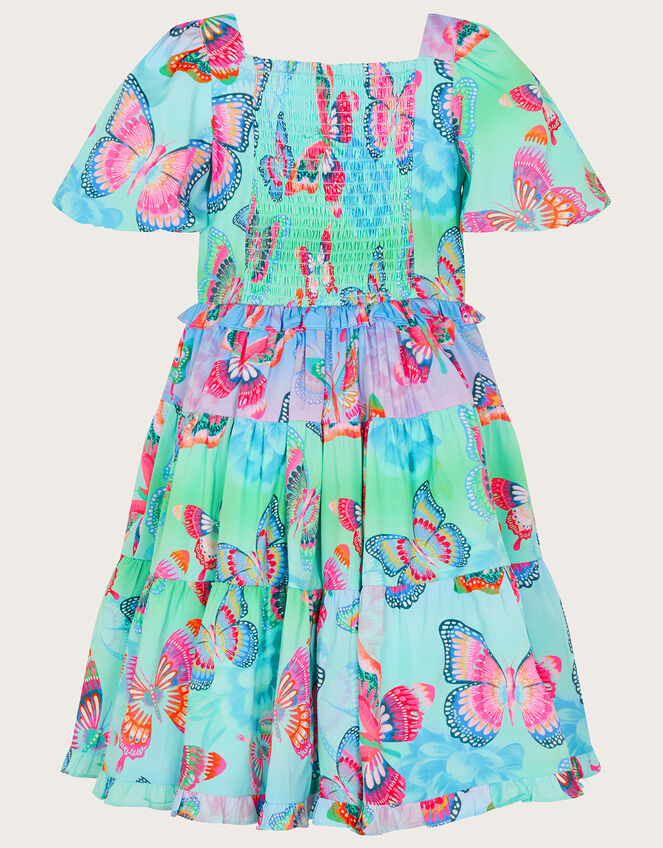 Ombre Butterfly Tiered Dress, Multi (MULTI), large