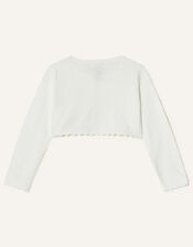 Baby 3D Butterfly Cardigan, Ivory (IVORY), large