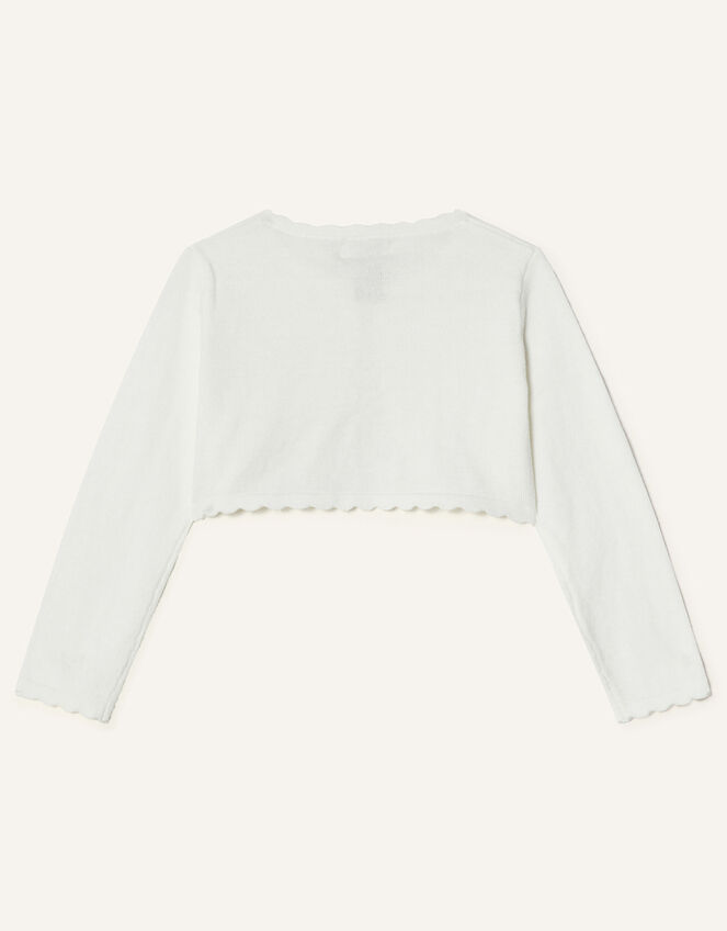 Baby 3D Butterfly Cardigan, Ivory (IVORY), large