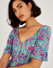 Lottie Floral Jersey Midi Dress, Blue (BLUE), large