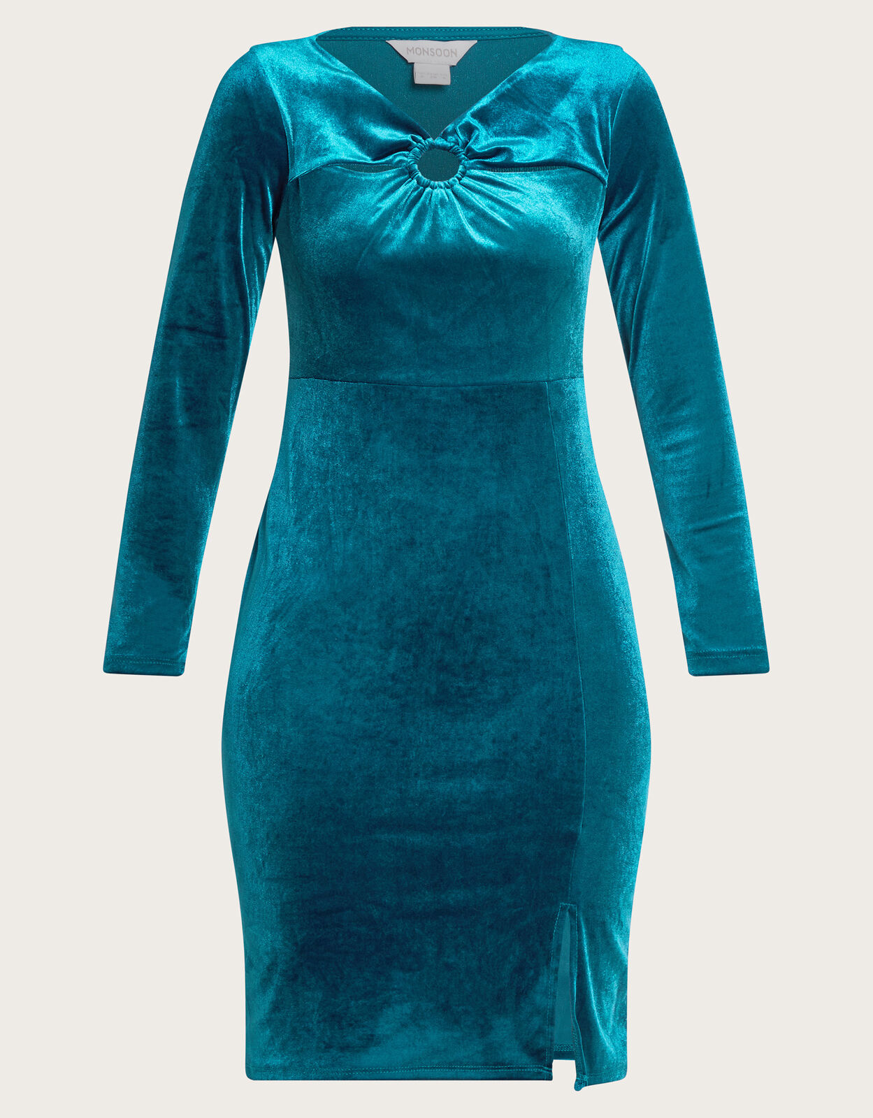 Turquoise velvet dress on sale
