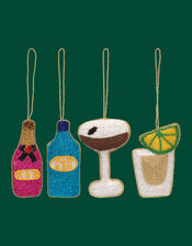 Anna + Nina 4-Pack Cocktail Hanging Ornaments, , large