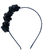 Triple Shimmer Pom-Pom Headband, , large