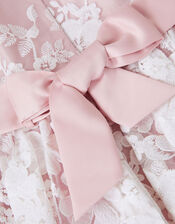 Felicity Floral Embroidered Mesh Dress, Pink (PALE PINK), large