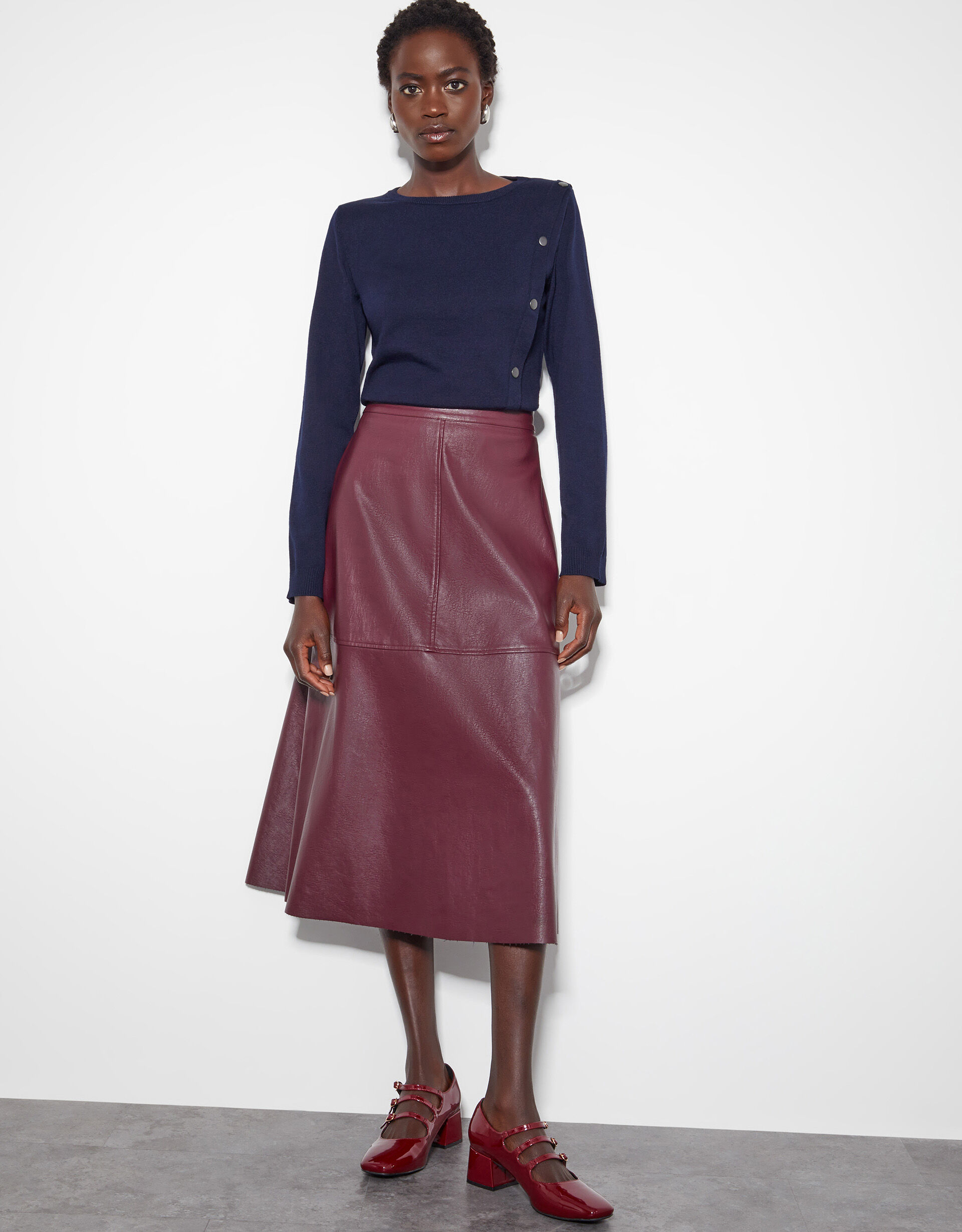 Asymmetrical button sweater cheap