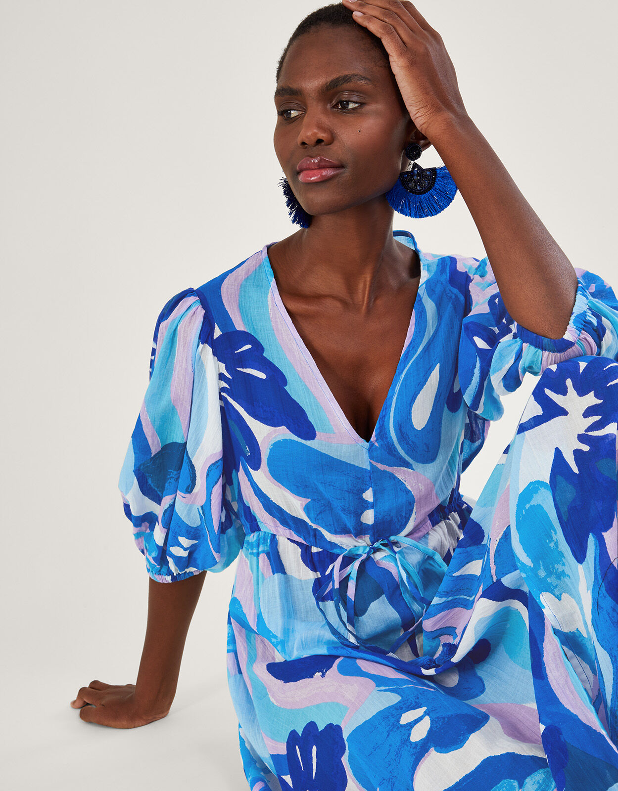 Monsoon navy maxi top dress
