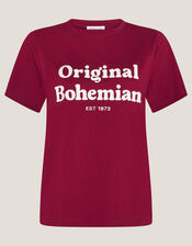 Sloan Original Bohemian Slogan T-Shirt, Red (RED), large