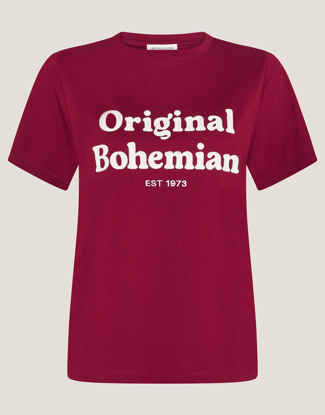 Sloan Original Bohemian Slogan T-Shirt, Red (RED), large