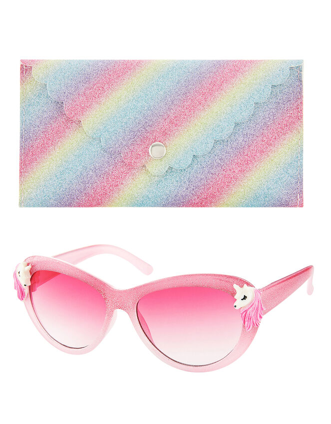 Glitter Unicorn Sunglasses with Case, , large