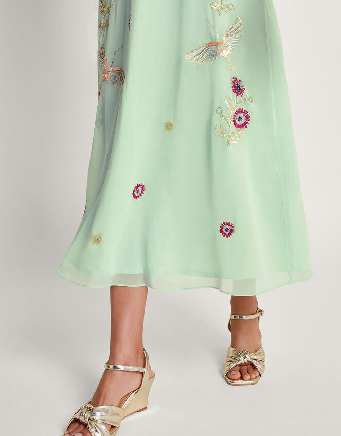 Rosalie Hand-Embellished Dress, Green (GREEN), large