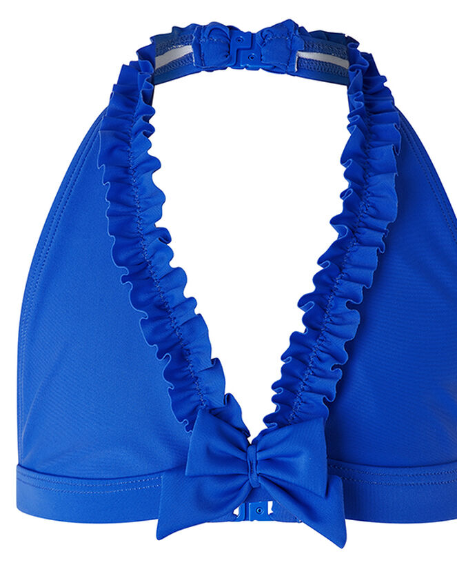 Rachel Ruffle Bow Bikini Set, Blue (BLUE), large