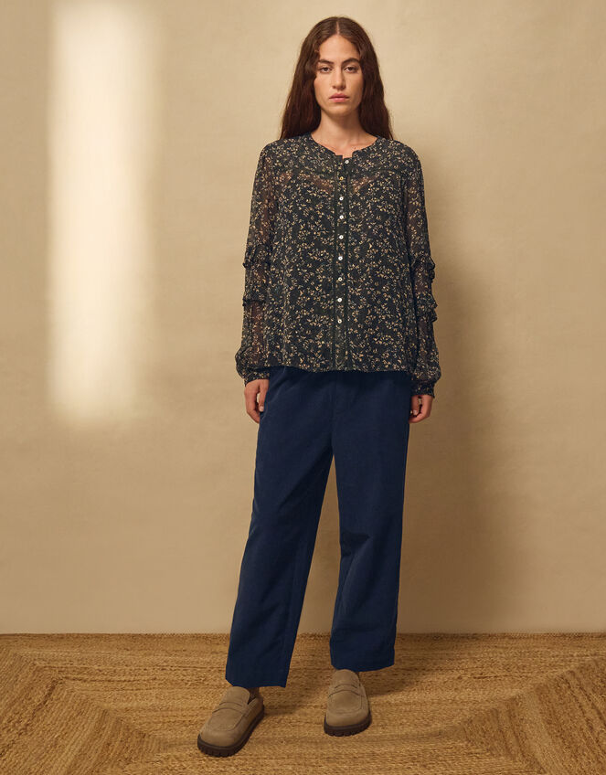 East Miriam&nbsp;Tapered Corduroy Trousers, Blue (NAVY), large