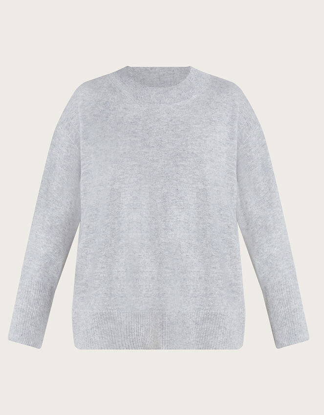 Claire Cashmere Sweater, Gray (GREY), large