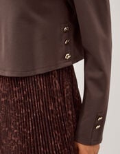 Archi Leopard Print Pleated Midi Dress, Brown (CHOCOLATE), large