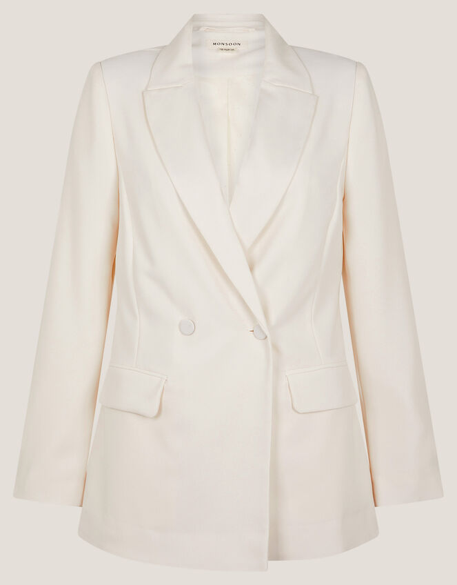 Ashley Double-Breasted Blazer, Ivory (IVORY), large