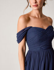 Evelyn Bardot Bridesmaid Dress, Blue (NAVY), large