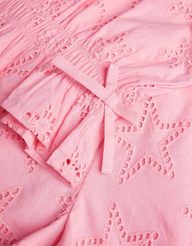 Star Cutwork Top & Shorts Set, Pink (PINK), large