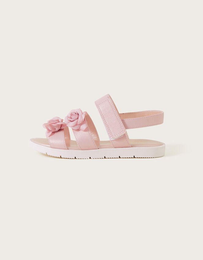 Rose Shimmer Sandals, Pink (PINK), large