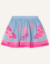 Dragonfly and Butterfly Skirt, Blue (BLUE), large