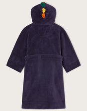 Super-Soft Dinosaur Spike Dressing Gown, Blue (NAVY), large