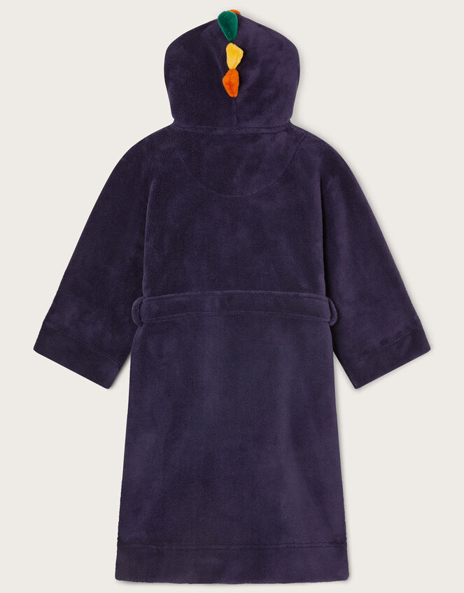 Super-Soft Dinosaur Spike Dressing Gown, Blue (NAVY), large