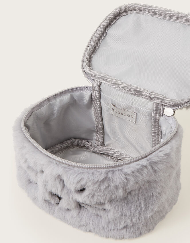 Faux Fur Cat Make Up Bag, , large