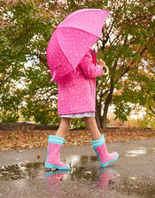 Hatley Rain Drop Colour Changing Coat, Pink (PINK), large