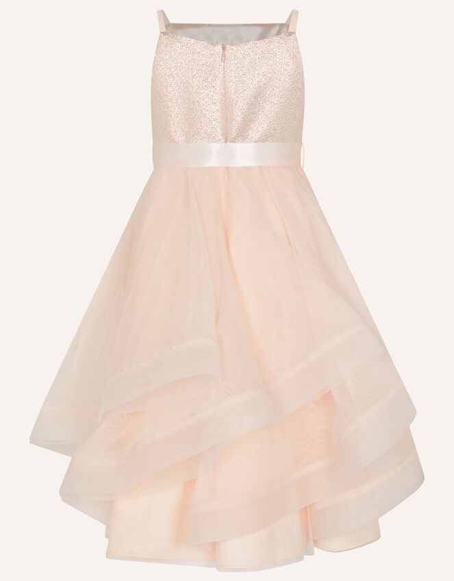 Seville Jacquard Top Ruffle Dress, Pink (PINK), large
